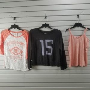 New 3 Pcs Women's Top Blouse Shirt Sweater Tank